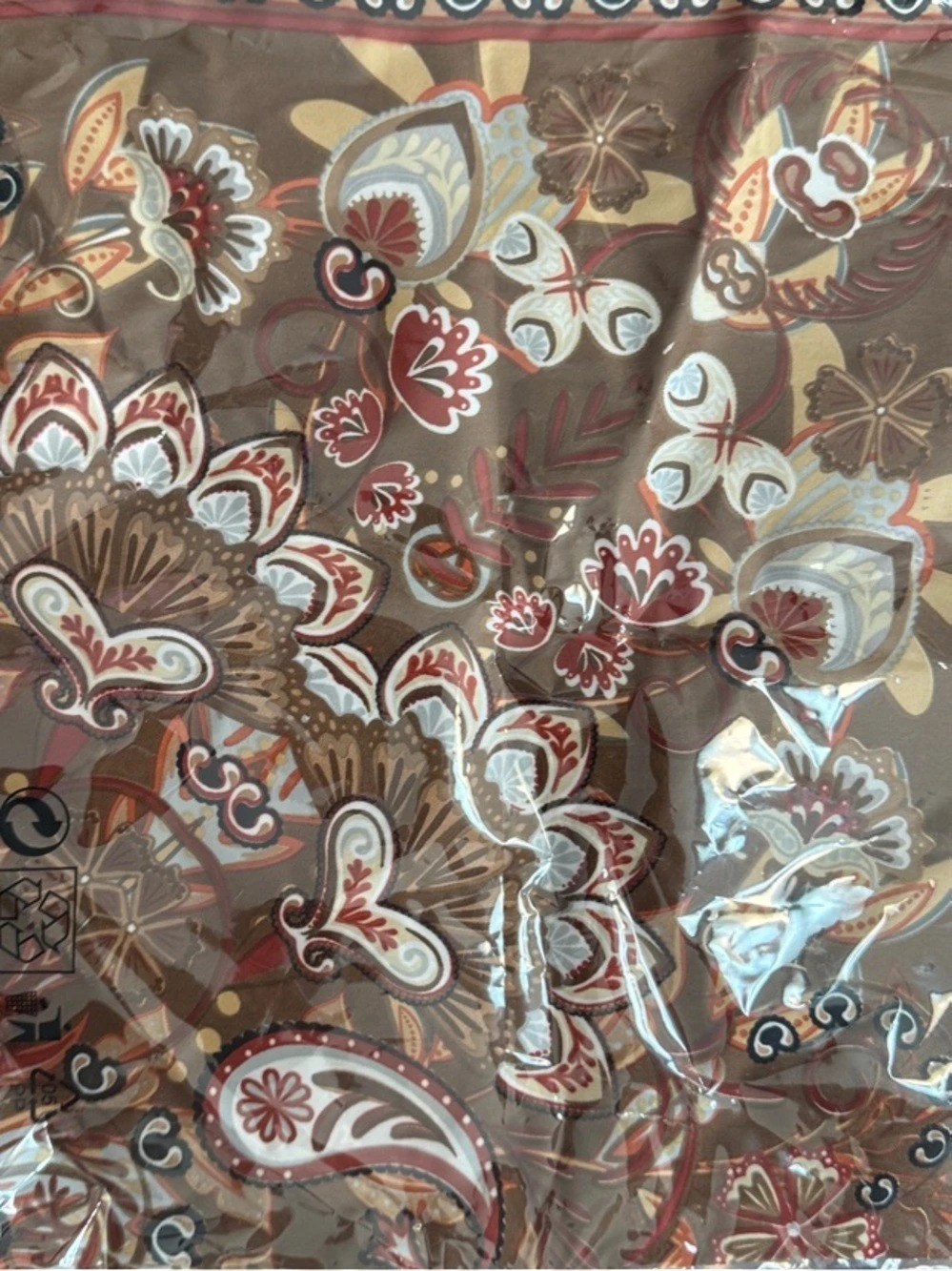 Paisley Scarf in Brown & Red